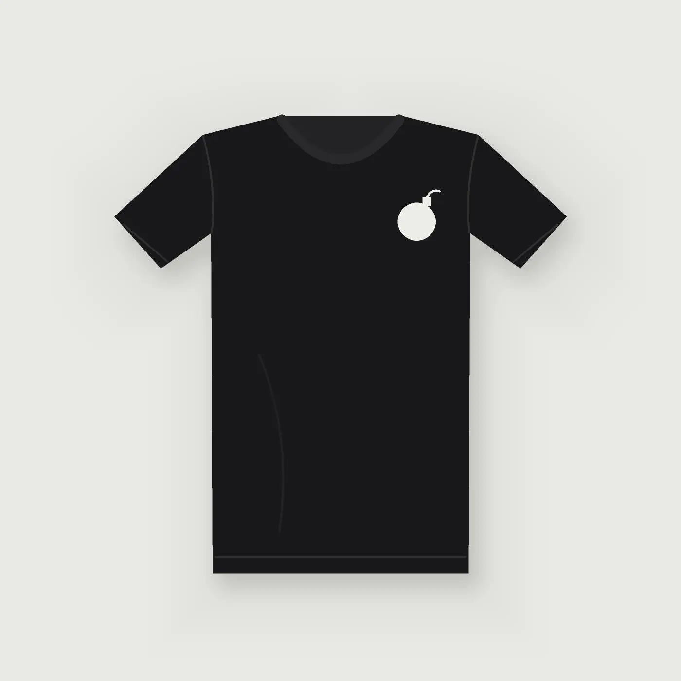 Bomb Tee — Black, front