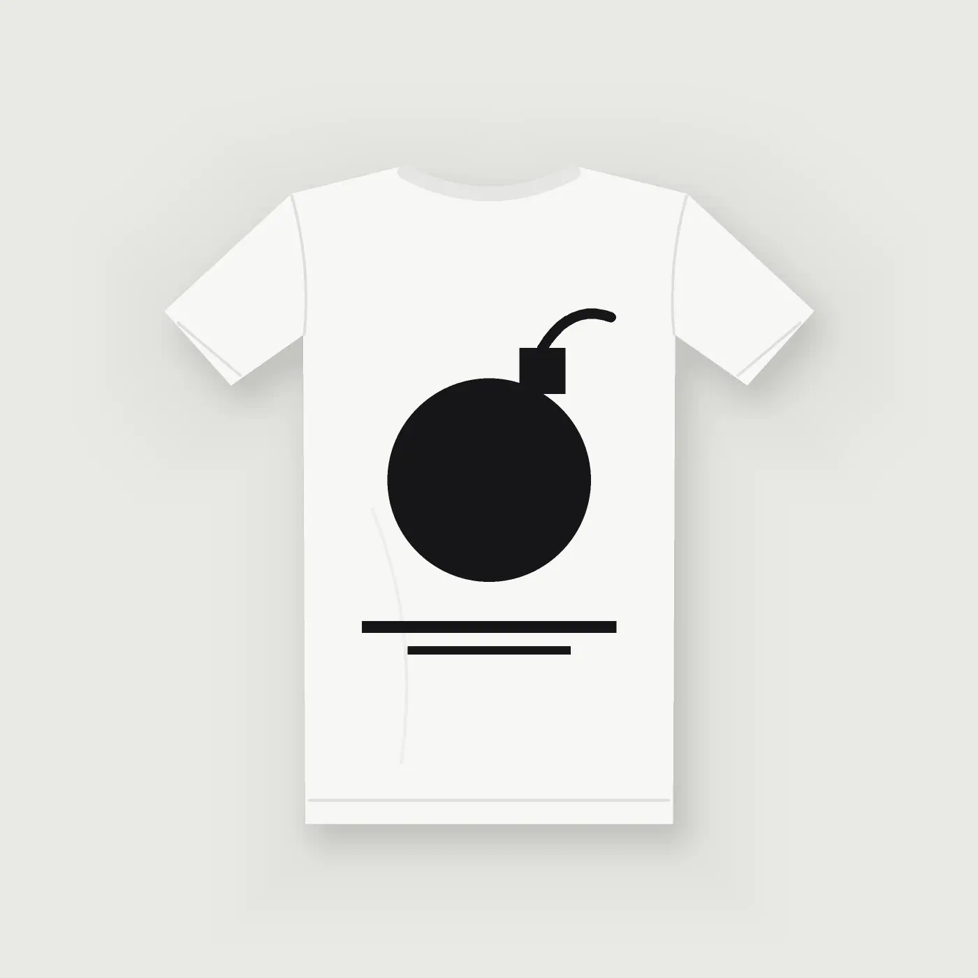 Bomb Tee — White, back