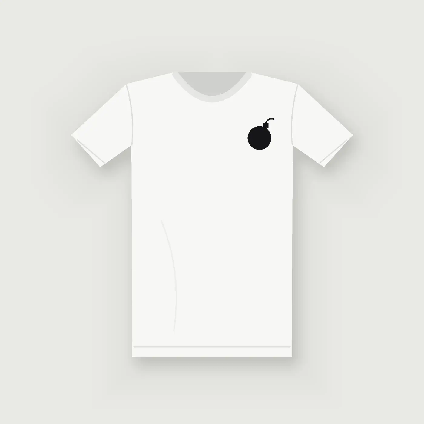 Bomb Tee — White, front
