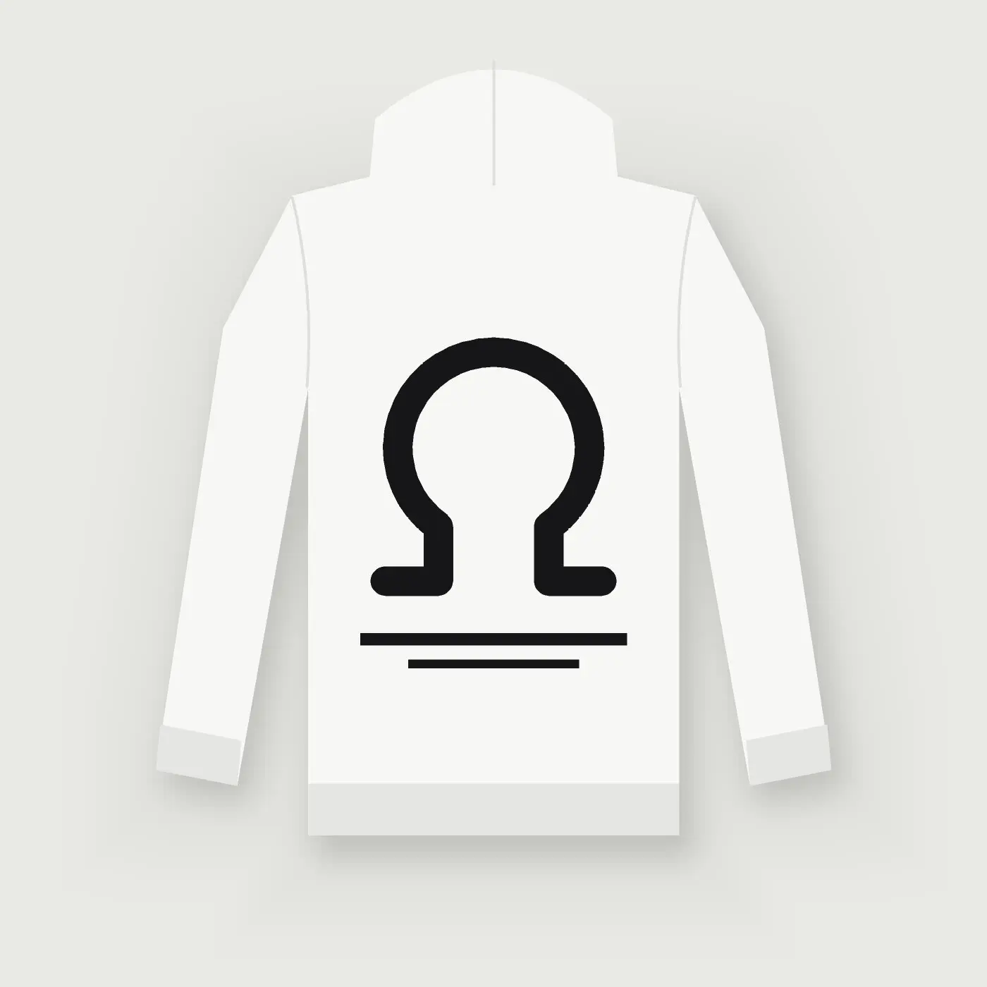 Omega Hoodie — White, back
