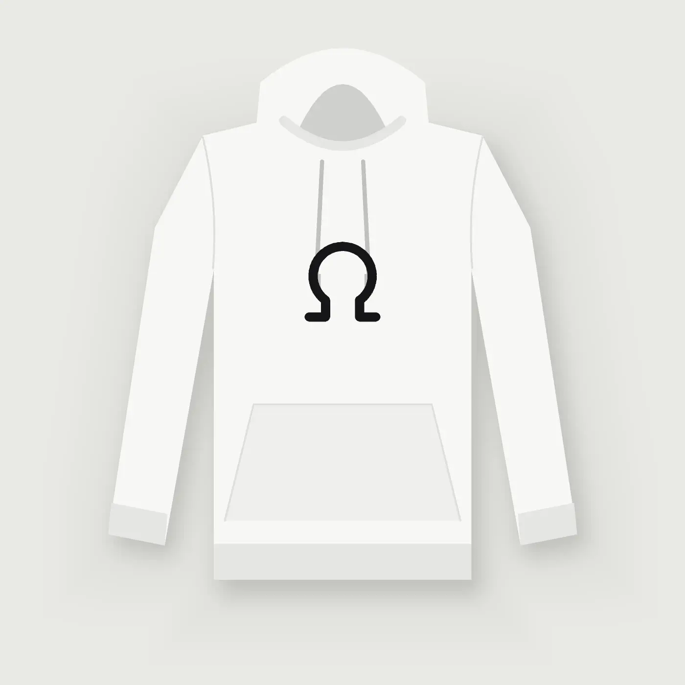 Omega Hoodie — White, front