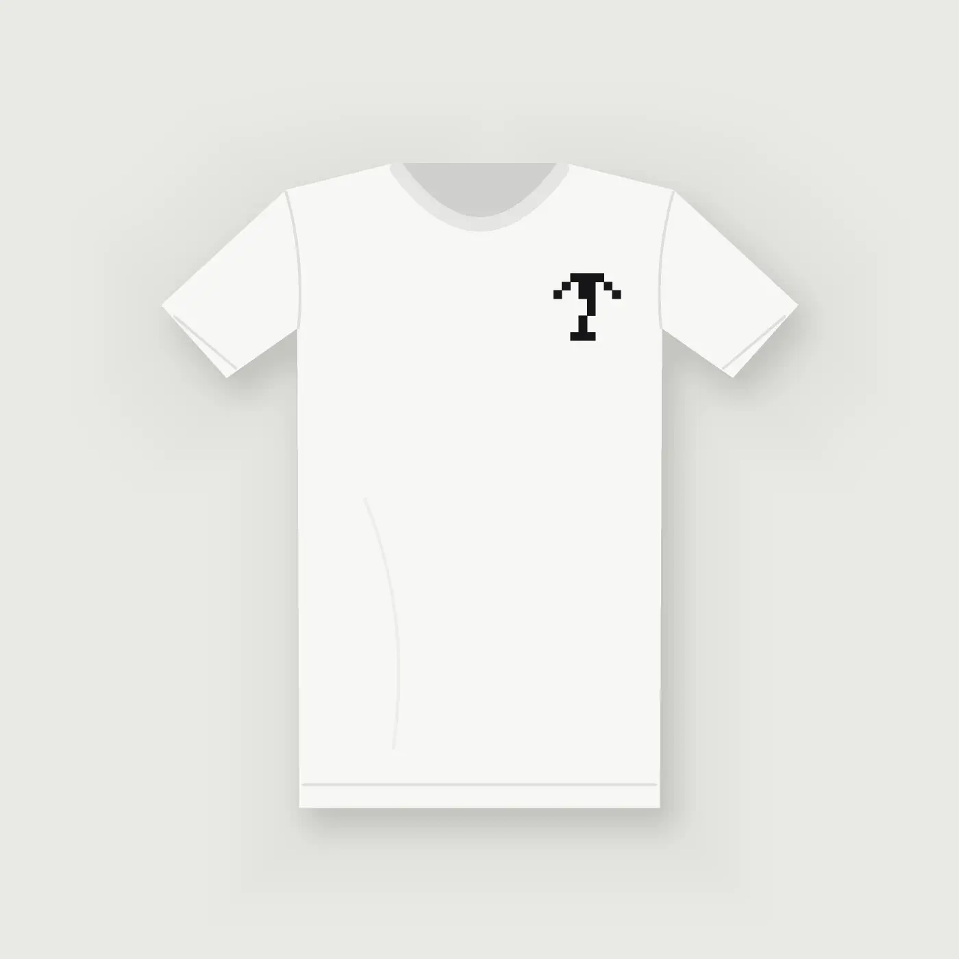 Palm Tee — White, front