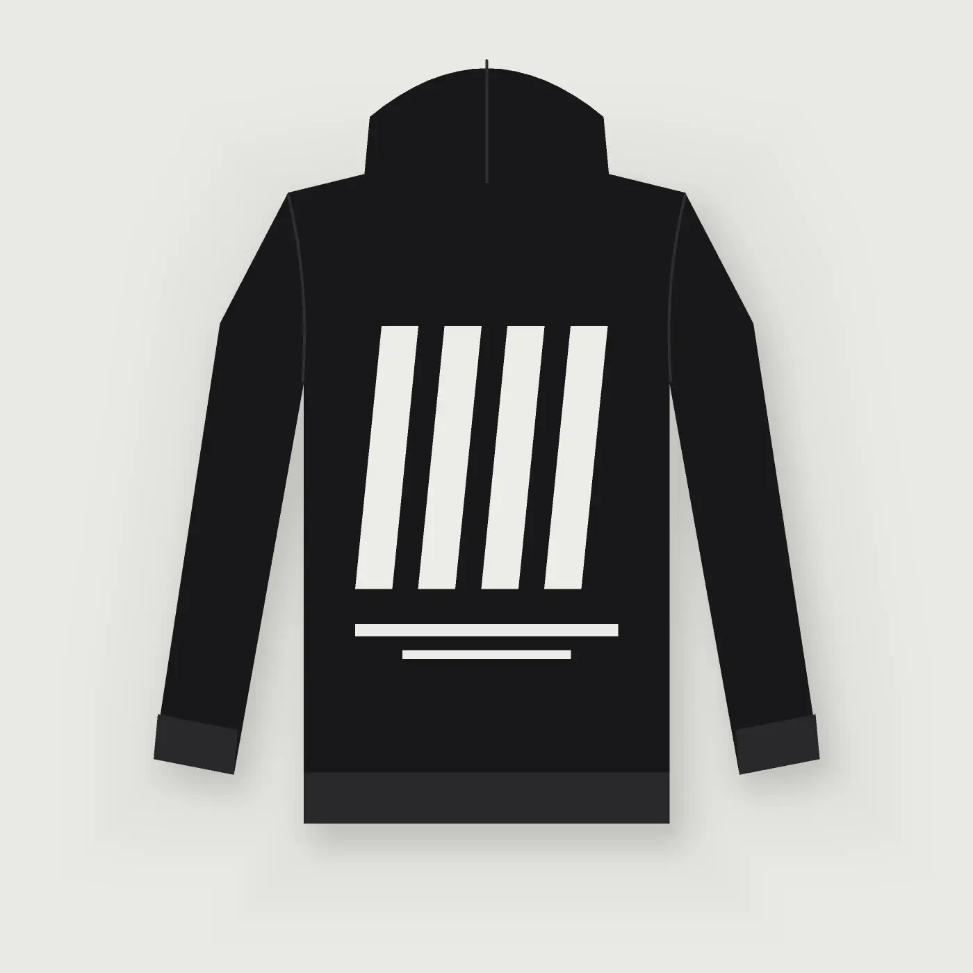 Skid Hoodie — Black, back