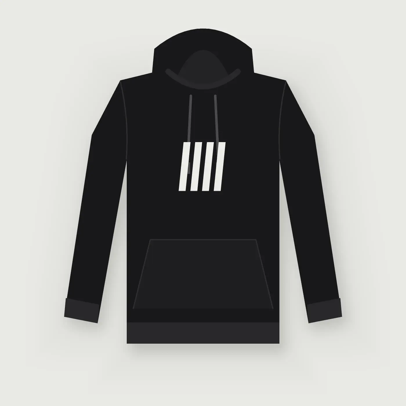 Skid Hoodie — Black, front